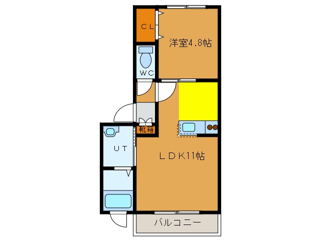 ルミエール宝来の物件間取画像