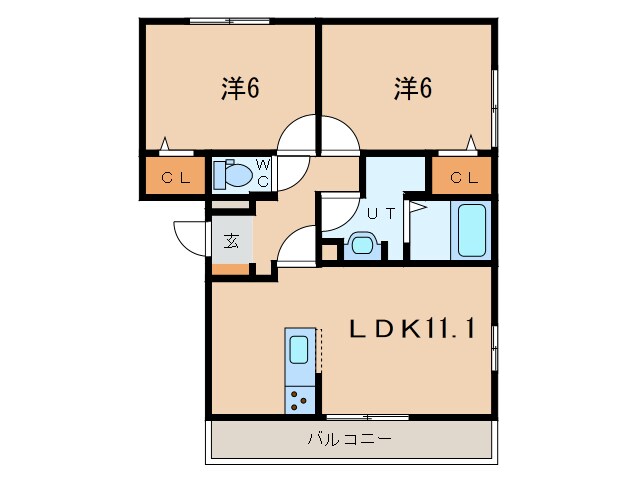 D-room湯川の物件間取画像