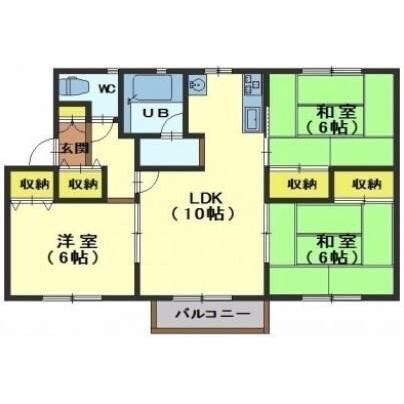 ラ・ネージュ函館Cの物件間取画像