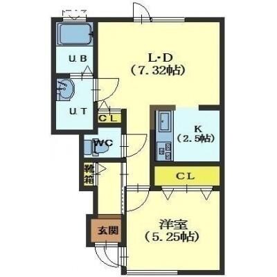 中道テラスの物件間取画像