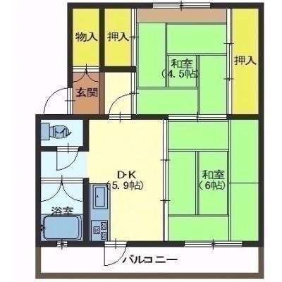 ユートピア川原１号館の物件間取画像