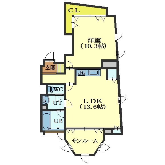 ベイヒルズ函館の物件間取画像