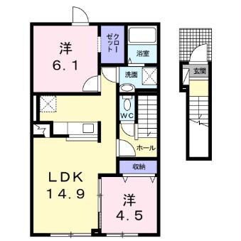 リバーサイドフィオーレの物件間取画像