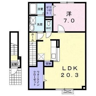 エルムプラシードA10号館の物件間取画像