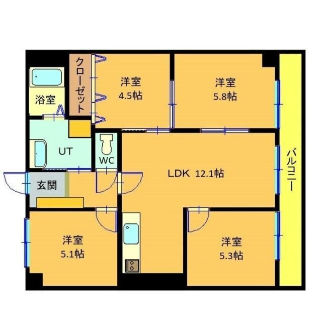 シャルム湯川の物件間取画像