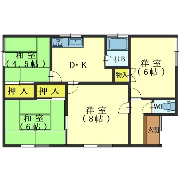 中道戸建　D棟の物件間取画像