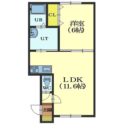 クローバーライフ昭和の物件間取画像