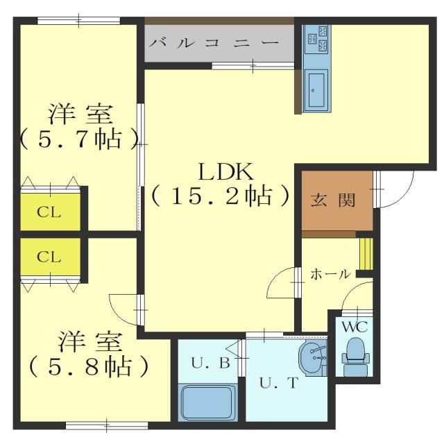 Stella桔梗～ステラ桔梗～の物件間取画像