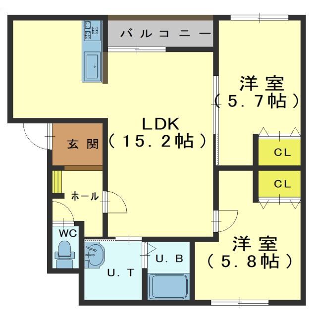 Stella桔梗～ステラ桔梗～の物件間取画像