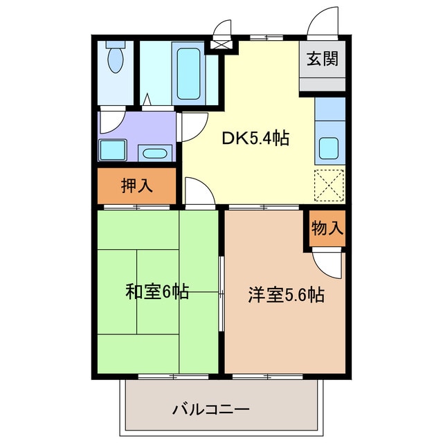 中村公園駅 バス11分  大正橋西下車：停歩5分 2階の物件間取画像