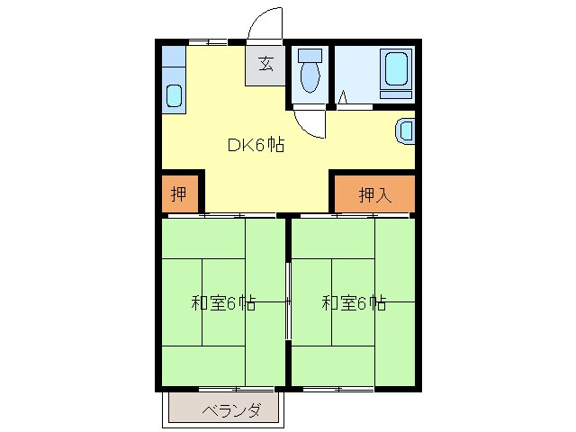 タウン松葉の物件間取画像