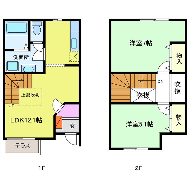 東神守 徒歩10分 1階の物件間取画像