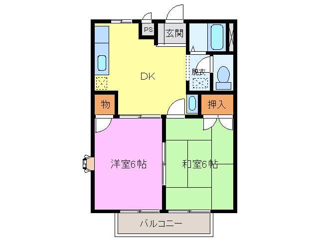 新清洲駅 徒歩7分 2階の物件間取画像