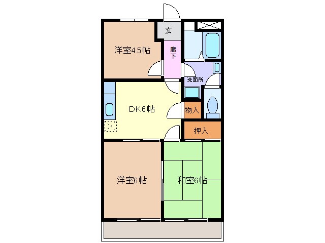 近鉄弥富駅 徒歩7分 2階の物件間取画像