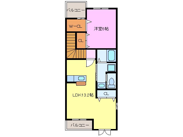 須ケ口駅 徒歩19分 2階の物件間取画像