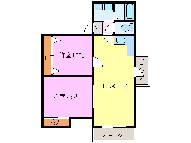 スカイハイツＴ－１の物件間取画像