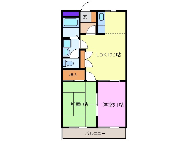 新清洲駅 徒歩4分 1階の物件間取画像