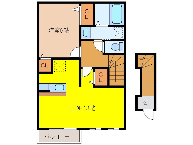 ジュピエル桃栄の物件間取画像