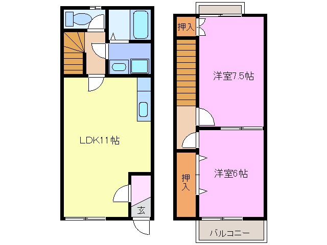 七宝駅 徒歩12分 1-2階の物件間取画像