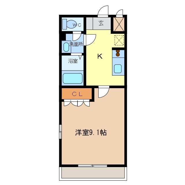 青塚駅 徒歩6分 2階の物件間取画像