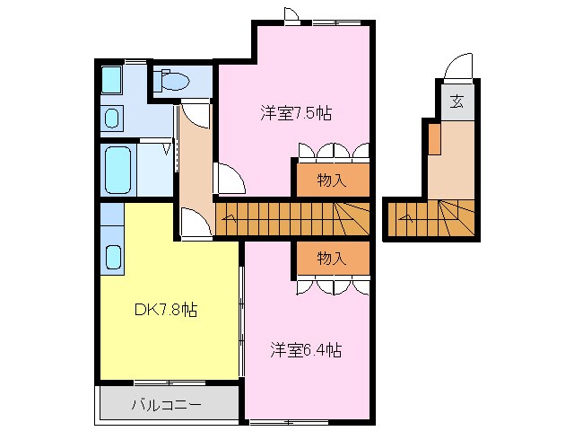 甚目寺駅 徒歩21分 2階の物件間取画像