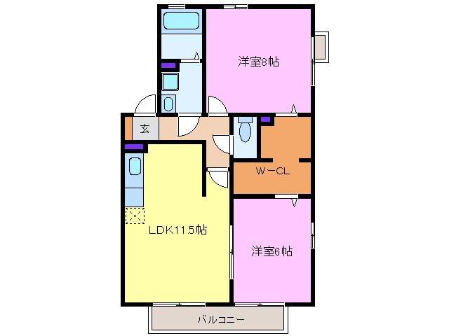 甚目寺駅 徒歩15分 2階の物件間取画像