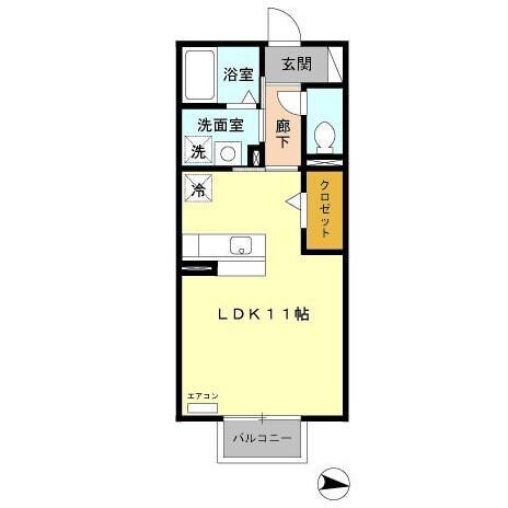 富吉駅 徒歩4分 2階の物件間取画像