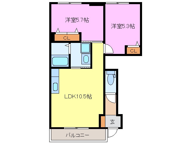 須ケ口駅 徒歩10分 1階の物件間取画像