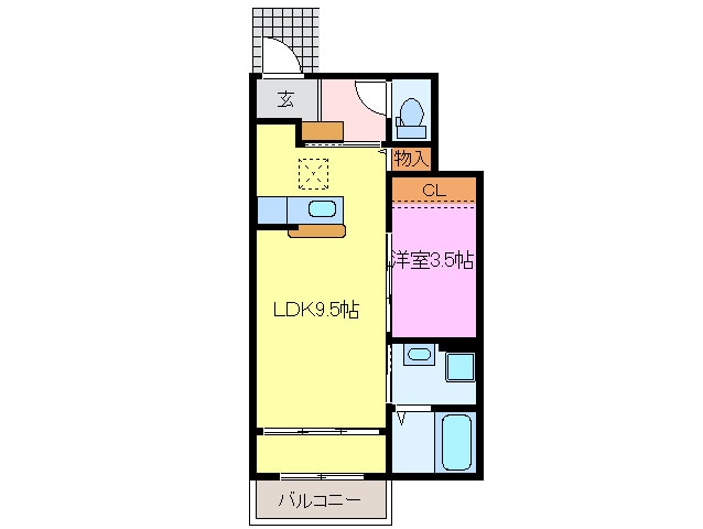 尾張星の宮駅 徒歩9分 1階の物件間取画像