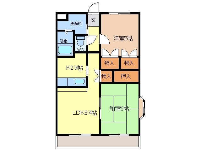 近鉄弥富駅 徒歩10分 2階の物件間取画像