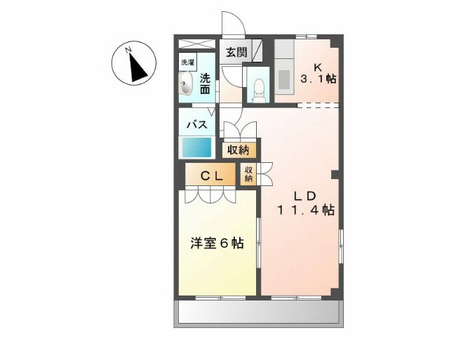 近鉄蟹江駅 徒歩4分 2階の物件間取画像