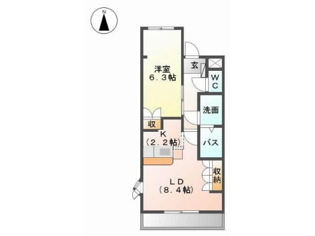 近鉄蟹江駅 徒歩15分 1階の物件間取画像