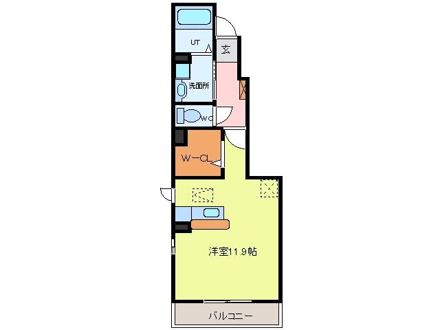 ラヴィータⅢの物件間取画像