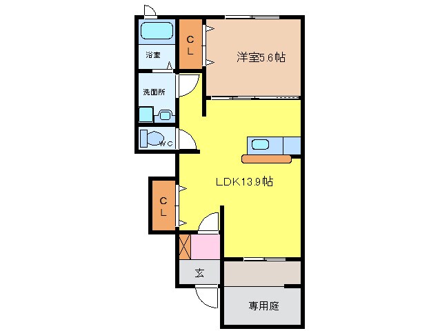 蟹江駅 徒歩35分 1階の物件間取画像