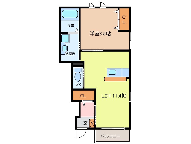 ピアニシモの物件間取画像
