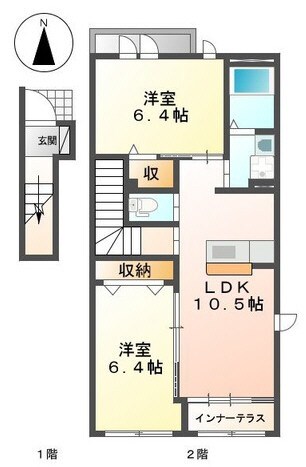 甚目寺駅 徒歩27分 2階の物件間取画像