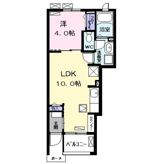 新清洲駅 徒歩17分 1階の物件間取画像