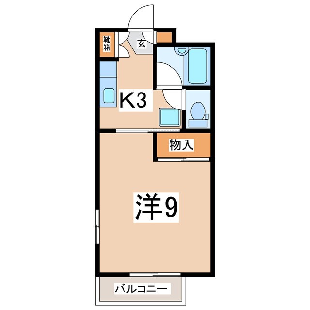 郡山駅 バス20分  郡山高校下車：停歩5分 2階の物件間取画像