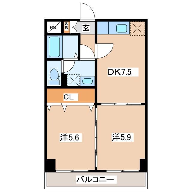 郡山駅 バス21分  大島下車：停歩4分 3階の物件間取画像