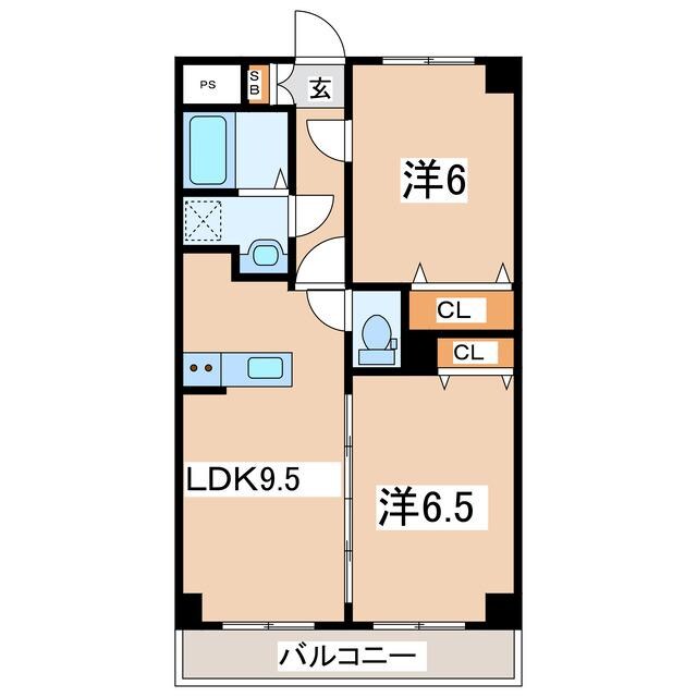 郡山駅 バス21分  大島下車：停歩4分 3階の物件間取画像