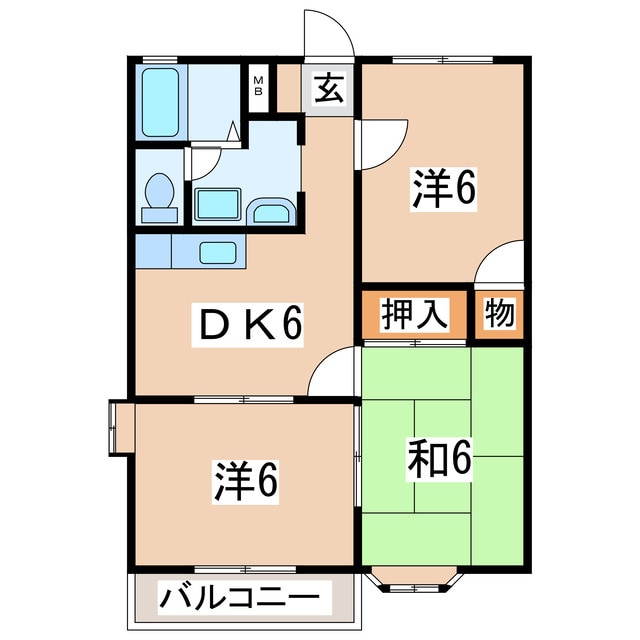 郡山駅 バス25分  高森バス停下車：停歩5分 1階の物件間取画像