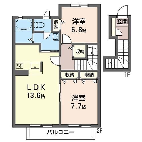 メゾンラフォーレＡの物件間取画像