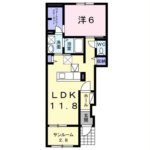 ラメールＢの物件間取画像