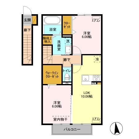 五井駅 バス14分  藤井（バス）下車：停歩8分 2階の物件間取画像