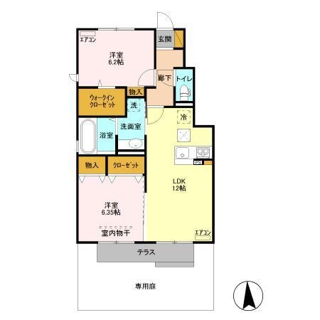 五井駅 バス18分  青柳通り下車：停歩7分 1階の物件間取画像