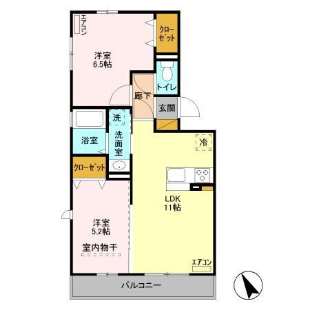 ベルメゾンちはらの物件間取画像