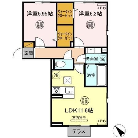 五井駅 バス6分  君塚2丁目下車：停歩3分 1階の物件間取画像