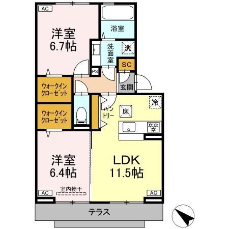 シャイングレイスの物件間取画像