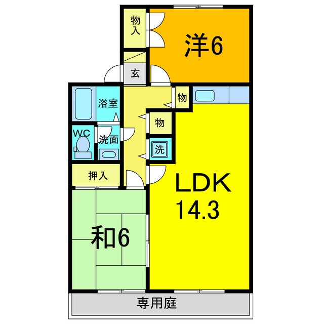 セジュ―ル友ａｎｄ友の物件間取画像