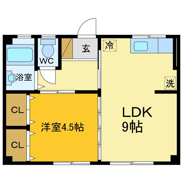 新浜マンションの物件間取画像